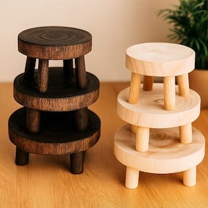 Pflanzenständer aus Holz, Blumentopf-Basishalter, Hocker, Garten-Blumendisplay, Neu