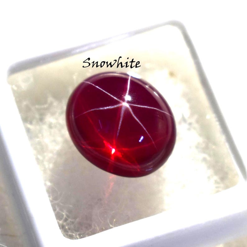 Luxury Red Star Ruby 6-rays Natural 13.45 Ct Certified Cabochon Cut Gem ...