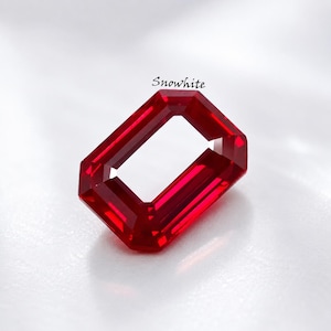 23 Ct Natural Burma Ruby Emerald Cut 18x13x8mm Deep Red Loose Gemstone Large Fine Jewelry Stone Collector Gem