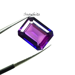 Blue & Purple Tanzanite Emerald Cut Gemstone 10-12 Ct Loose Stone Perfect For Making Ring, Pendant Or Beautiful Jewelry