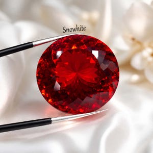 Extra Large 63 Ct Natural Red Ruby Round Cut Certified Real Ruby Collector Gemstone July Birthstone Gift Luxury Loose Stone Rare