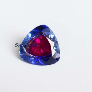 Loose Trillion Cut Bi-Color/Multicolor Pitambari Sapphire Gemstone 18 Ct Blue & Pink Color Best Gift For Someone Special Or Loved Ones