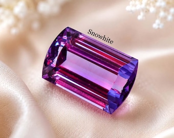 Rare certifié 18 carats alexandrite russe taille émeraude accrocheur bleu violet rouge changement de couleur pierre gemme pierre cadeau de naissance de juin