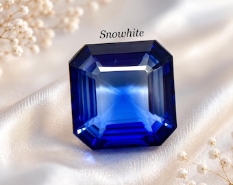 Bague de luxe en saphir bleu naturel certifié 18 carats, pierres précieuses de taille radieuse, bijoux de qualité, bague élégante et élégante, cadeau pour une occasion spéciale