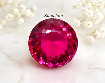 Saphir rose vif rare, naturel, 23 carats, pierre précieuse ronde de 23 carats, pierre non sertie de 17 x 17 mm pour bague de fiançailles, bijoux de septembre, cadeau de naissance