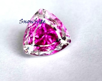 Zafiro Pitambari natural de 17 a 19 quilates, raro, bicolor blanco y rosa, talla trillón, gema suelta para joyería fina, anillos y artículos de lujo.