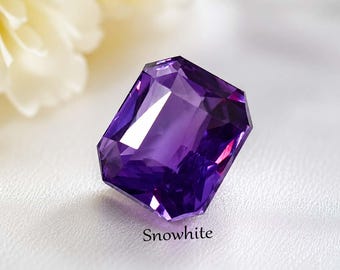Alexandrite naturelle de 8,50 carats, taille émeraude, changement de couleur, pierre précieuse en vrac, violet foncé rougeâtre, changement de ton, pierre de collection de luxe rare