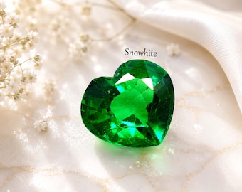 Émeraude colombienne naturelle de 10,80 cts, taille coeur, pierre précieuse en vrac, de qualité supérieure, riche en émeraude pour bijoux, bagues et pierres précieuses haut de gamme