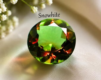 Alexandrite brésilienne de qualité supérieure de 6,20 carats, taille ronde, vert à brun doré, couleur variable, pierre de collection pour bijoux personnalisés