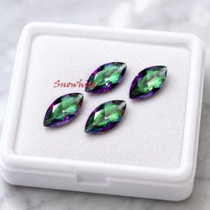 4 Pcs Natural Color Change Alexandrite Marquise Cut Loose Gemstones AAA Brazilian Quality, Perfect for Rings, Pendants & Jewelry