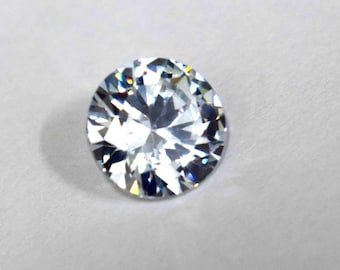 Zafiro blanco natural de 4 a 5 quilates, corte redondo, piedra preciosa suelta certificada, piedra blanca brillante para la fabricación de joyas de tamaño de anillo. Zafiro.