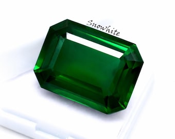 28 Ct Natural Green Emerald Emerald Cut Vivid Deep Green Loose Gemstone Certified High Clarity Fine Jewelry, Ring, Pendant Supply