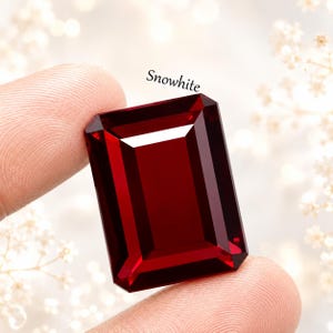 Large Natural Dark Red Ruby 109 Ct Certified Mozambique Emerald Cut Ruby Loose Gemstone High Quality Ruby for Ring, Pendant, Jewelry Design