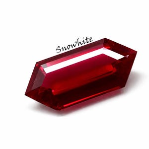 Genuine Natural Red Ruby 22 Carat Long Hexagon Cut Certified Deep Red Loose Gemstone Best for Jewelry Design
