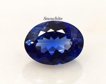 Saphir bleu naturel de 12 carats, pierres précieuses en vrac, saphir profond de taille ovale, 16 x 12 mm pour la fabrication de bagues, cadeau de bijoux de pierre de naissance de septembre pour elle