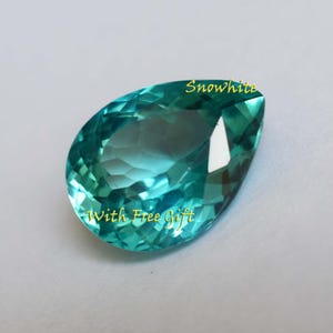 Luxury 15.00 Ct Teal Blue Green Sapphire In Beautiful Loose Pear Cut Gemstone September Birthstone Sapphire Ring, Jewelry With Free Gift