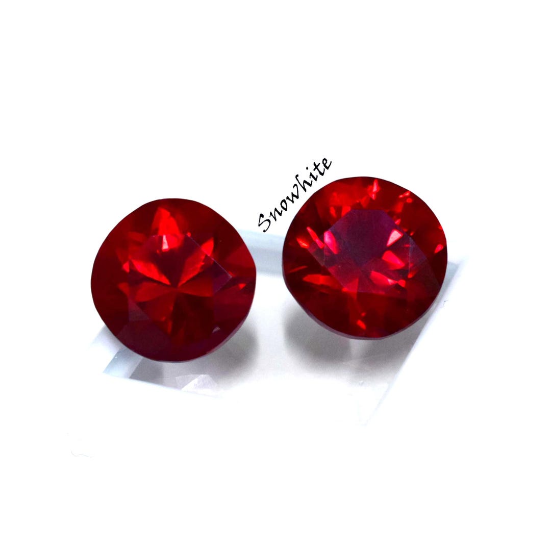 Natural Blood Red Ruby Matching Pair Set Certified Loose Stones, Rich ...