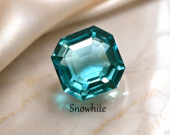 Saphir vert sarcelle certifié de 7,15 carats, pierre précieuse naturelle de qualité supérieure, taillée pour l'éclat, pour collectionneurs de bijoux fins
