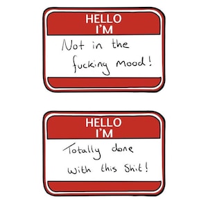 Funny “Hello I’m…” Customisable Stickers | Waterproof, Durable & Hilarious Name Tag Decals