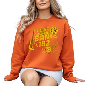 Blink 182 SweatShirt, Trendy Blink T-shirt, Blink 182 Rock Tee, Blink 182 Rock Shirt, Smile Face T-shirt, Gift For Best Friend, Rocking