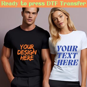 Custom DTF Transfer Ready to Press for T-Shirt, Your Design DTF Transfer, Custom Dtf Prints for Shirt, Bulk DTF Print Heat Transfer
