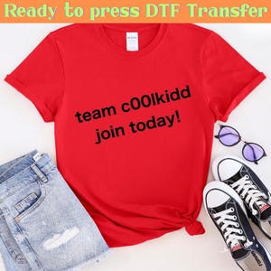Team c00lkidd Roblox Gamer T-Shirt: DTF Transfer Bekleidung