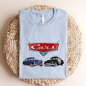 Lightning McQueen & Sally DTF Transfer - Vintage Cars Matching Design