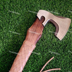 Hand Forged Viking Axe | Norse Battle Axe | Medieval Bearded Axe | Custom Hatchet | Camping, Hunting & Throwing Axe | Rustic Gift For Men