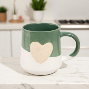 Hand Painted Ceramic Mug – Large Capacity Breakfast Cup, Oatmeal Milk Water Mug, Cute Girl Coffee Cup, Handmade Pottery Gift