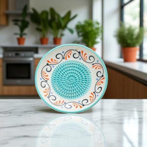 Ceramic Garlic Grater Plate – Handmade Ginger Grater with Brush – Multi-Purpose Grater for Cheese, Chocolate & Vegetables
