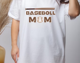 Comfort Colors Baseball Mama T-Shirt: Retro Game Day Tee