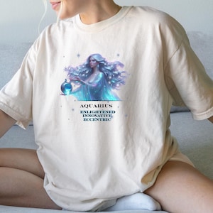 Aquarius Zodiac T-Shirt: January 20 - February 18, Air Sign Tee