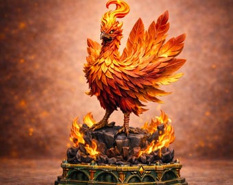 Phoenix Fire Bird STL-model | Vlambeeldminiatuur (digitale download)