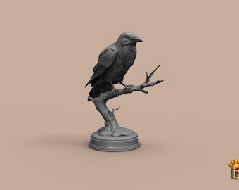 Mystic Crow 3D-printmodel | Dark Raven Fantasy-miniatuur (STL-download)