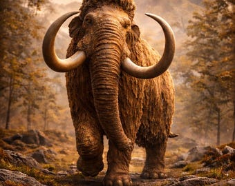 Realistische Mammoth STL – 3D-afdrukbare dierenminiatuur (digitale download)
