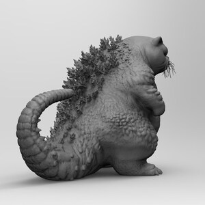 Katzilla Katzilla STL – Chonky Cat Godzilla Meme | Funny 3D Printable Catzilla ...