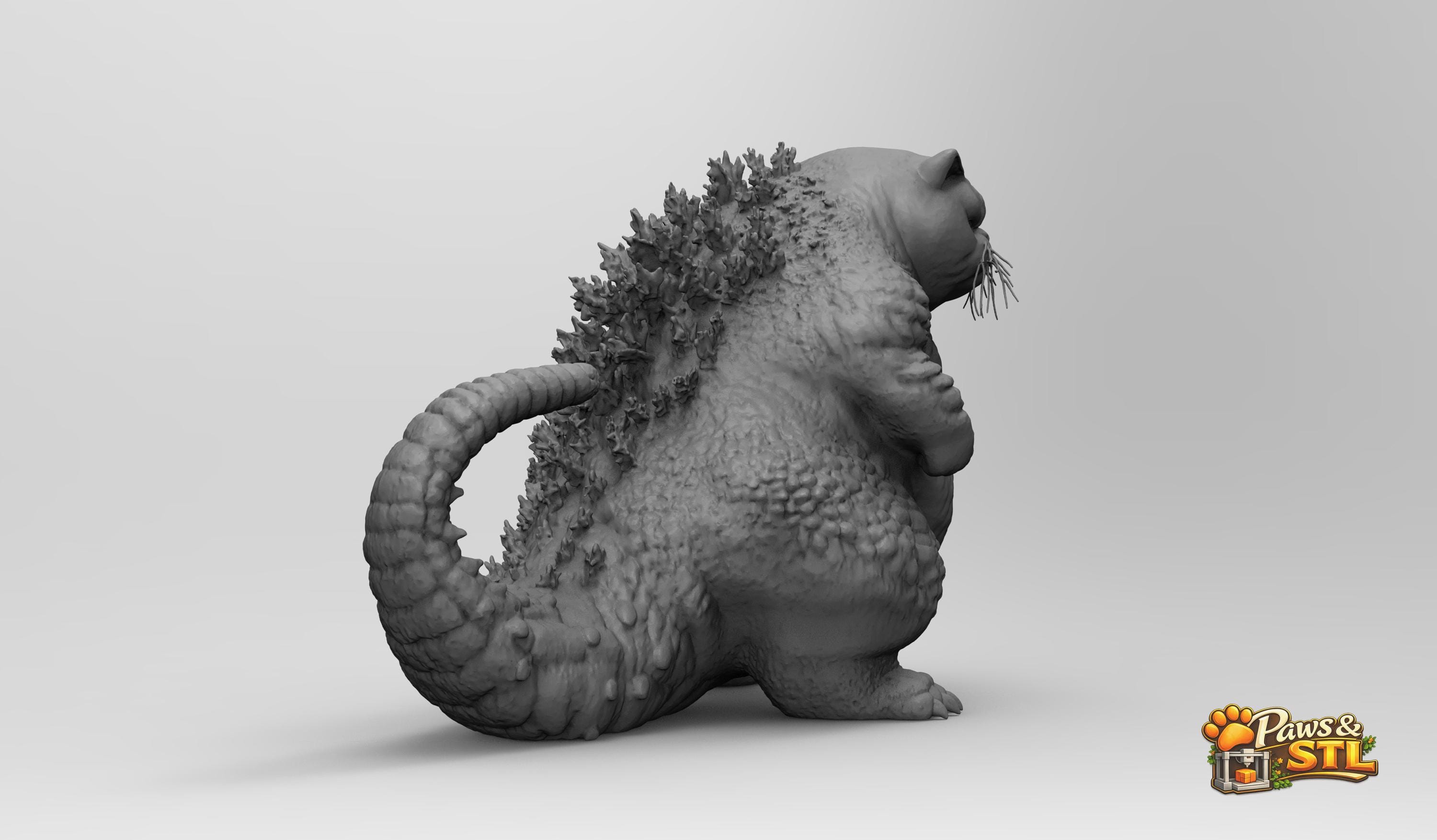 Katzilla Katzilla STL – Chonky Cat Godzilla Meme | Funny 3D Printable Catzilla ...