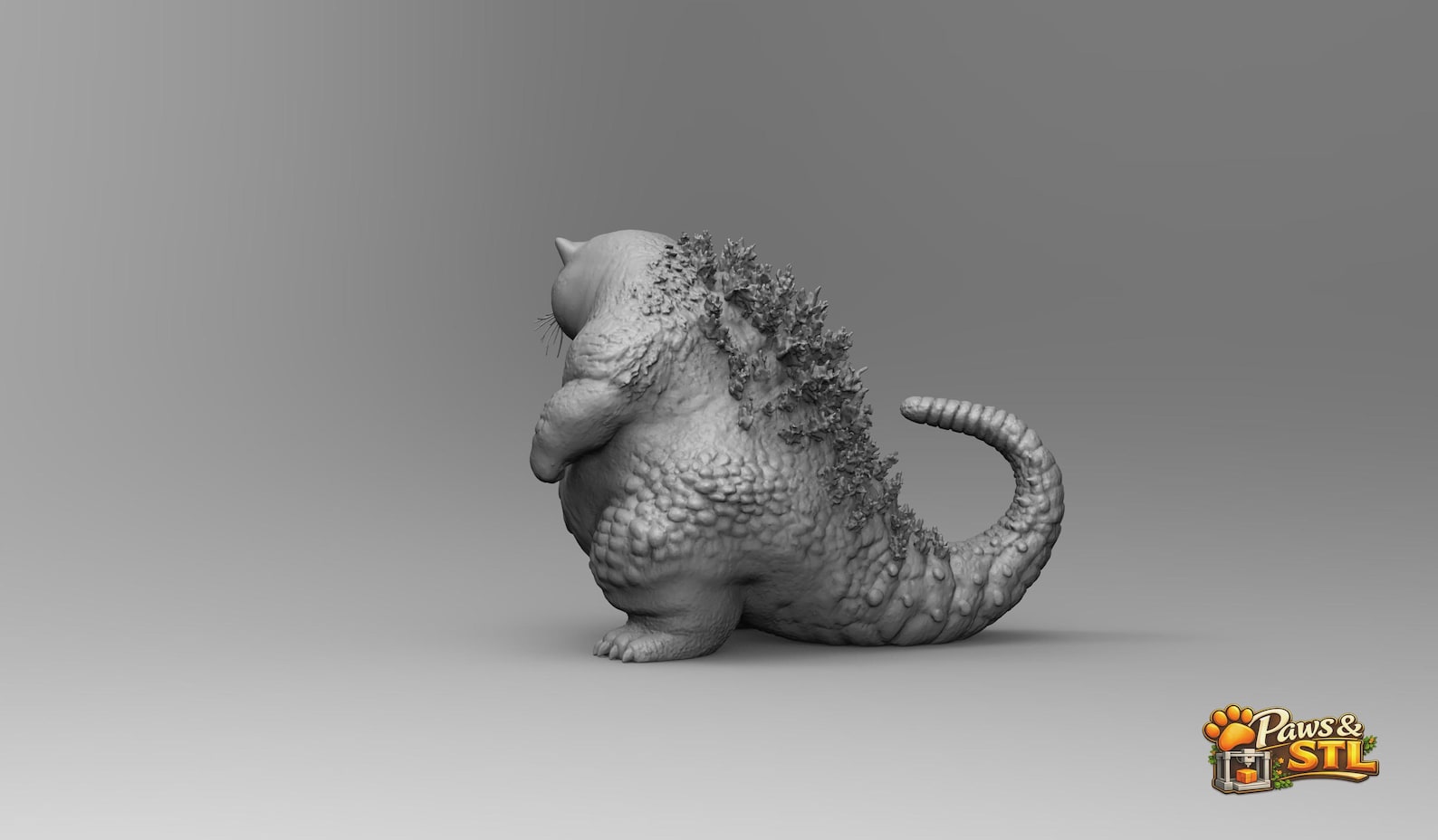 Katzilla Katzilla STL – Chonky Cat Godzilla Meme | Funny 3D Printable Catzilla ...