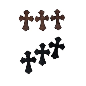 6-Piece Chr0m e Leather Heart & Punk Cross Applique Set  DIY Patches for Denim Jackets Bags