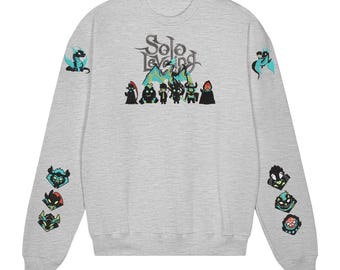 Embroidered Anime Hoodie – I Alone Level Up Design, Monarch of Shadows