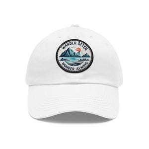 Embroidered Mountain & Lake Cap: Unisex Cotton Twill Adventure Hat