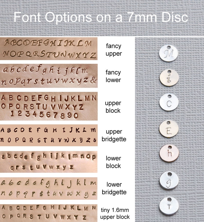 Add an Initial Charm Sterling Silver Charm Stamped Initial Etsy