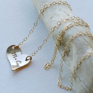 Personalized Heart Necklace, Customized Initial Jewelry, Date Pendant, Gift for Her, Unique Mothers Gift, Silver, Gold, Rose Gold