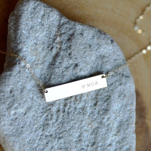 Premium Bar Necklace, Personalized Name Bar Necklace, Initial Necklace, Custom Mothers Necklace, Gift for Her, Bridesmaid Gift
