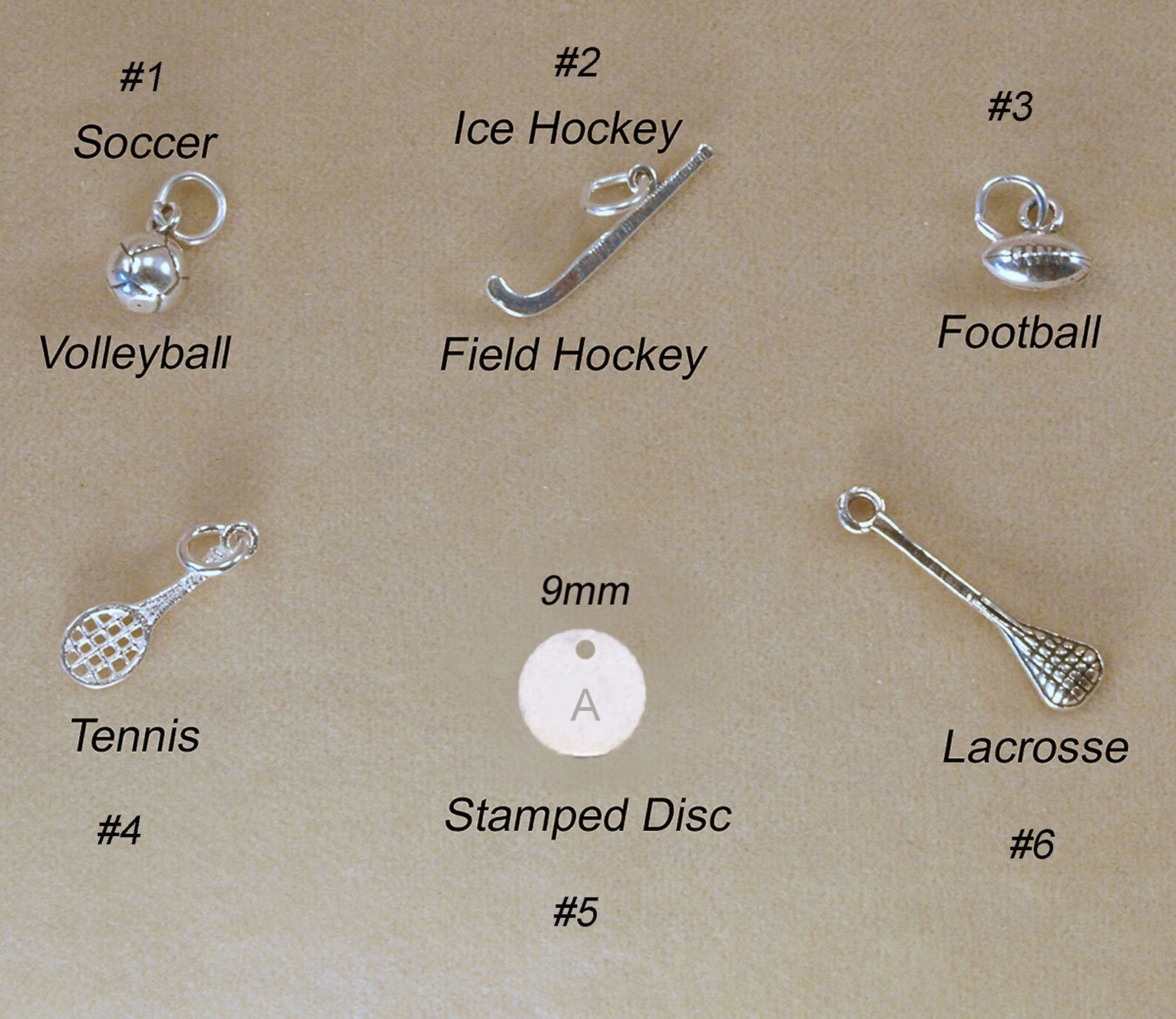 Personalized Sports Jewelry Custom Sports Gift Silver Dangle Etsy