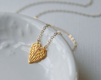 Collar único de alas de ángel, collar conmemorativo, regalo de luto, joyería de ángel de la guarda, regalo de recuerdo, plata de ley