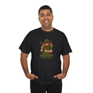 Grill Sergeant BBQ Shirt: Fun Father&#39;s Day Cookout Tee
