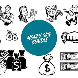 Money SVG Bundle: Dollar Sign Clipart, Financial Quotes (Digital Download for Cricut & Silhouette