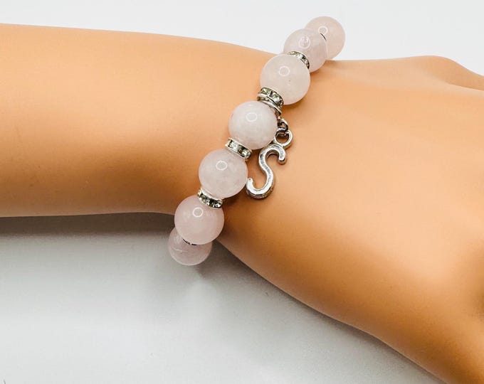 Silver Rose Quartz Bracelet