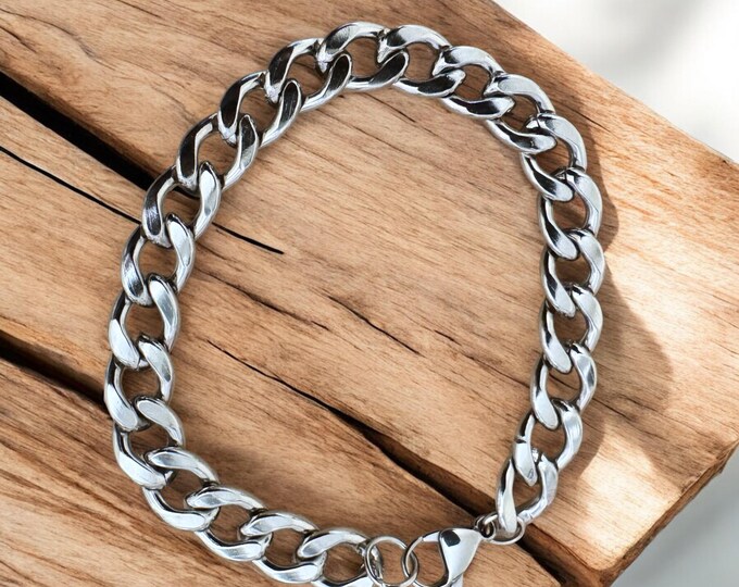 Silver Cuban Chain Bracelet